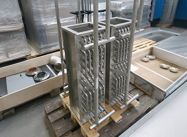 Special heat exchanger before delivery